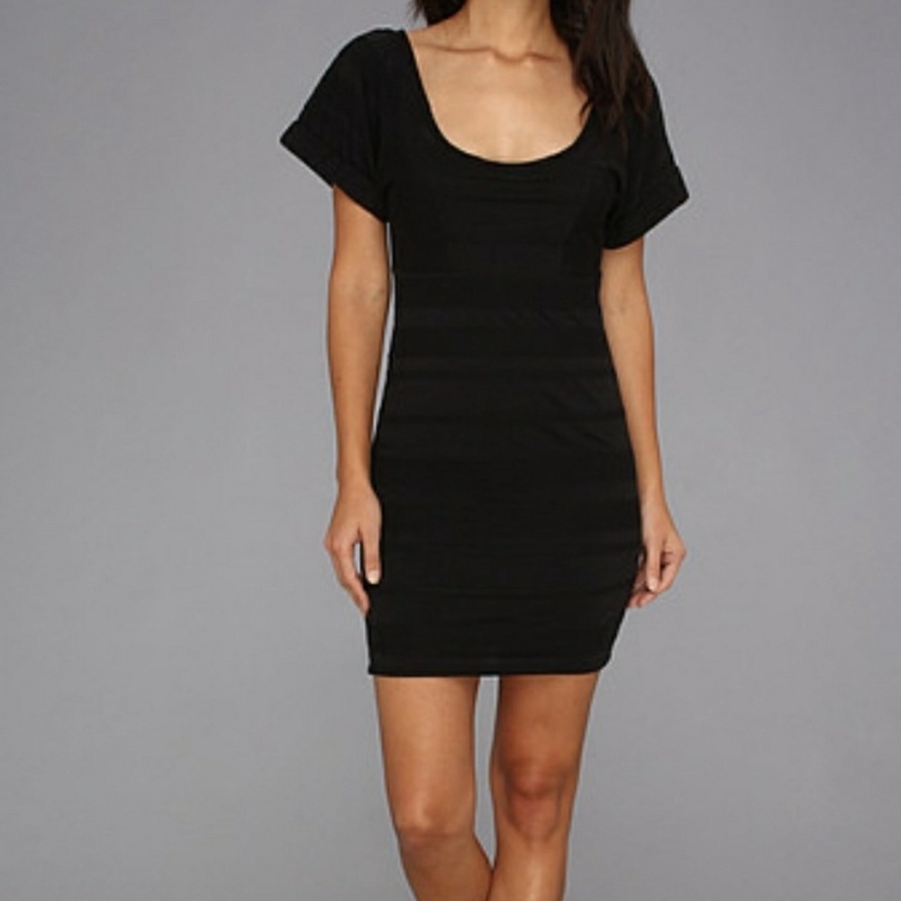 Free People Lunch Date Textured Bodycon Mini Dress